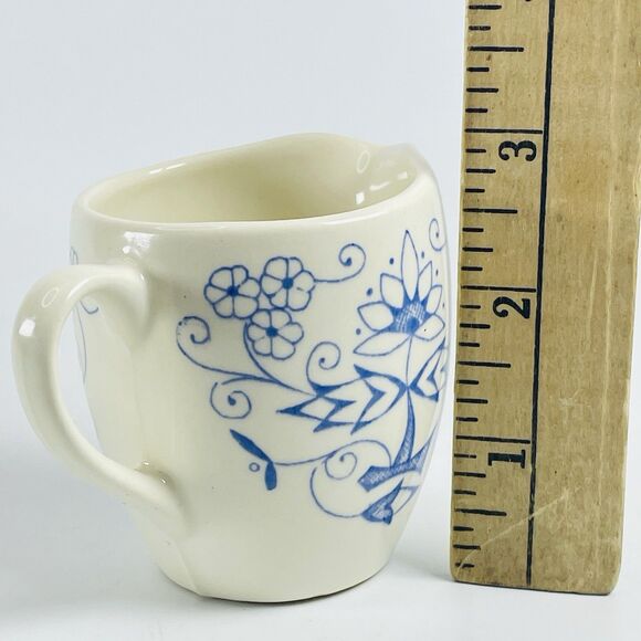 Vintage Stavangerflint Norway Ceramic Creamer Pitcher Flint Blue & White 2.75in - Picture 2 of 10